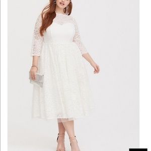 Torrid White Lace Special Occasion Dress